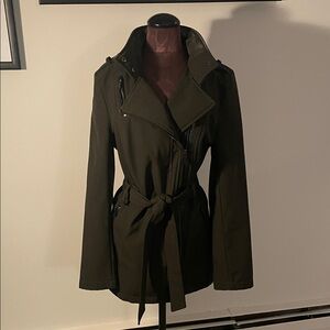 MICHAEL Michael Kors Dark Olive Belted Trench Coat
